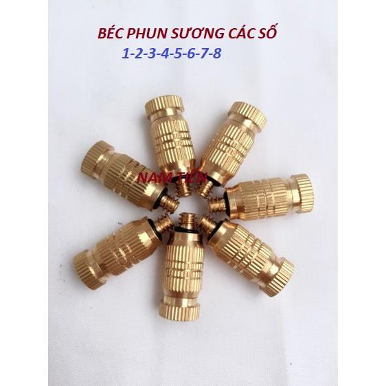 Béc phun sương số 1-2-3-4-5-6-8 tưới lan/rau/ hoa (đầu béc phun sương