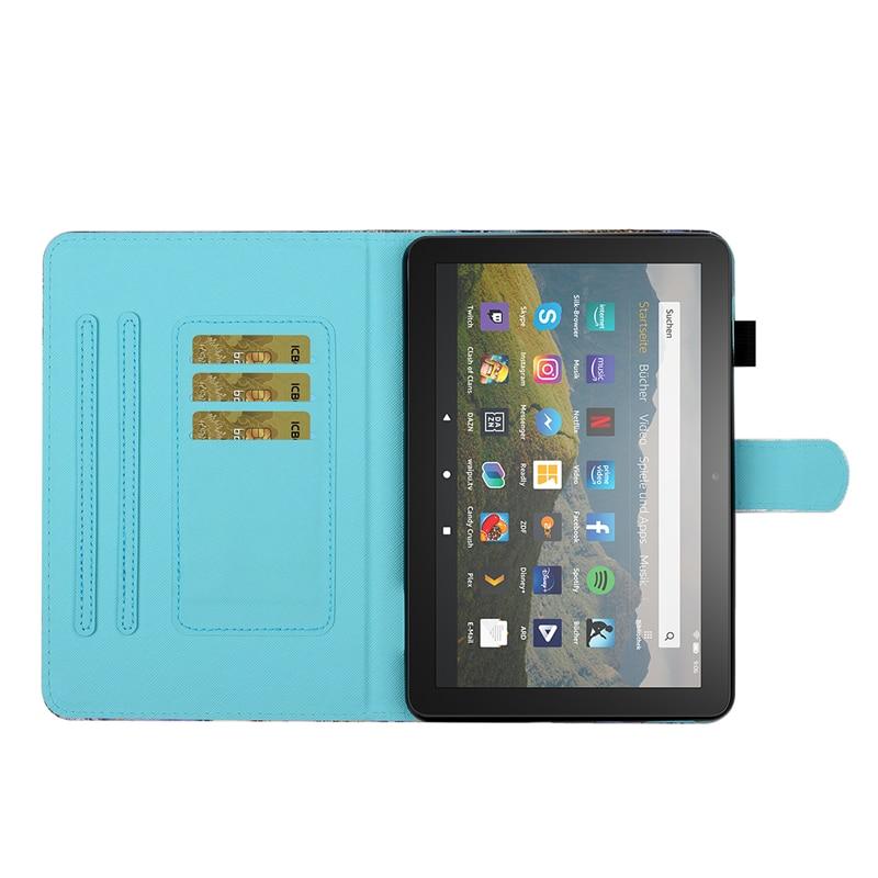 Bao da bảo vệ có ví đựng thẻ cho Coque Amazon Kindle Fire HD 8 Plus 2020/ Amazon Fire HD8 Plus 2020 8.0 inch