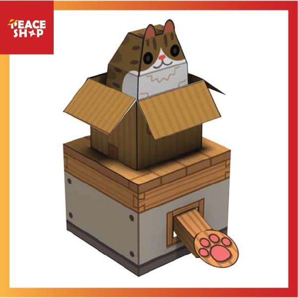 Mô hình giấy The Internet Box Cat - mô hình động vật