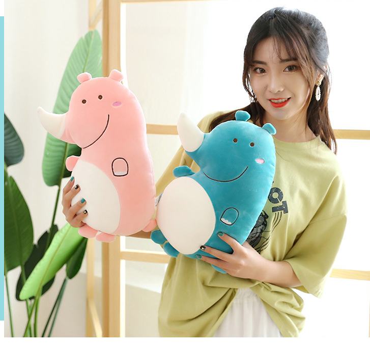 Gấu Bông Hình Chú Tê Giác Nhỏ &quot;Little Rhino&quot; Cực Cool 38cm Quà Tặng Siêu Đáng Yêu (Màu Hòng Phấn)