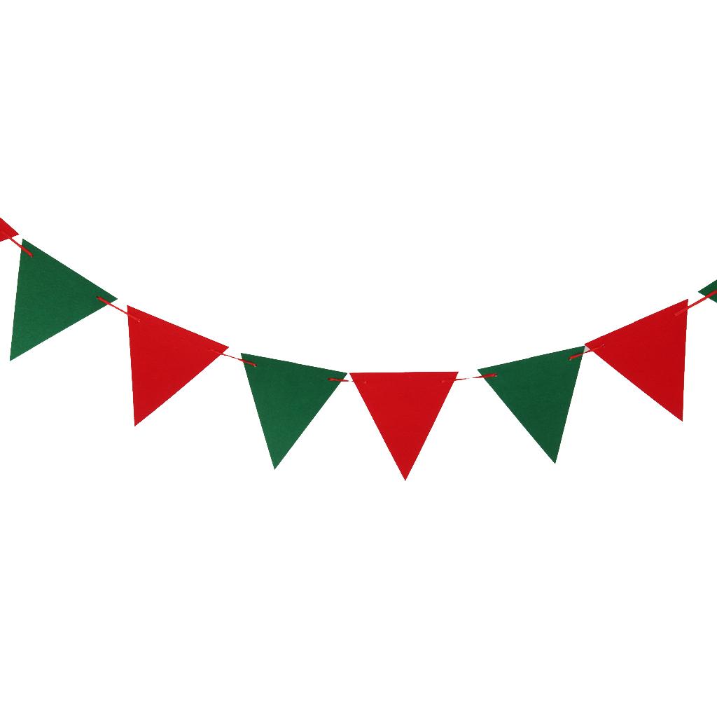 10pcs Triangle Flag Garland Banner Party Christmas Xmas Decoration