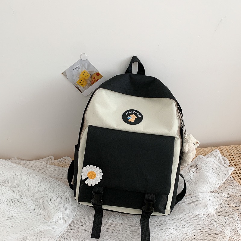 Balo nữ du lịch đi học thời trang hoa cúc cute đẹp BL31 cá tính lịch lãm