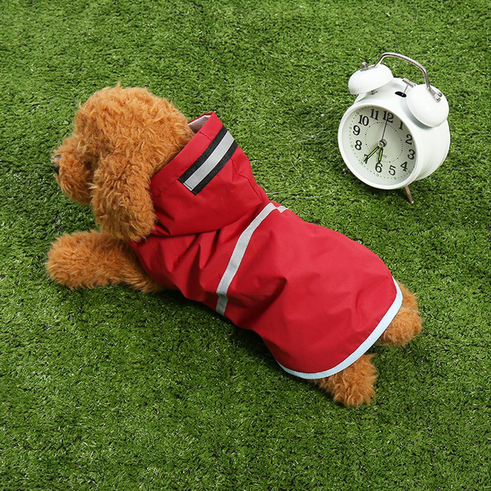 Summer Outdoor Puppy Pet Rain Coat with Reflective Stripe S-XL Hoody Waterproof Jackets Raincoat for Dogs Cats Apparel Clothes