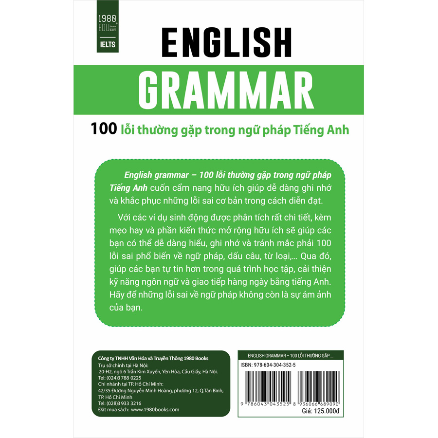 English Grammar - 100 Lỗi Thường Gặp Trong Ngữ Pháp Tiếng Anh