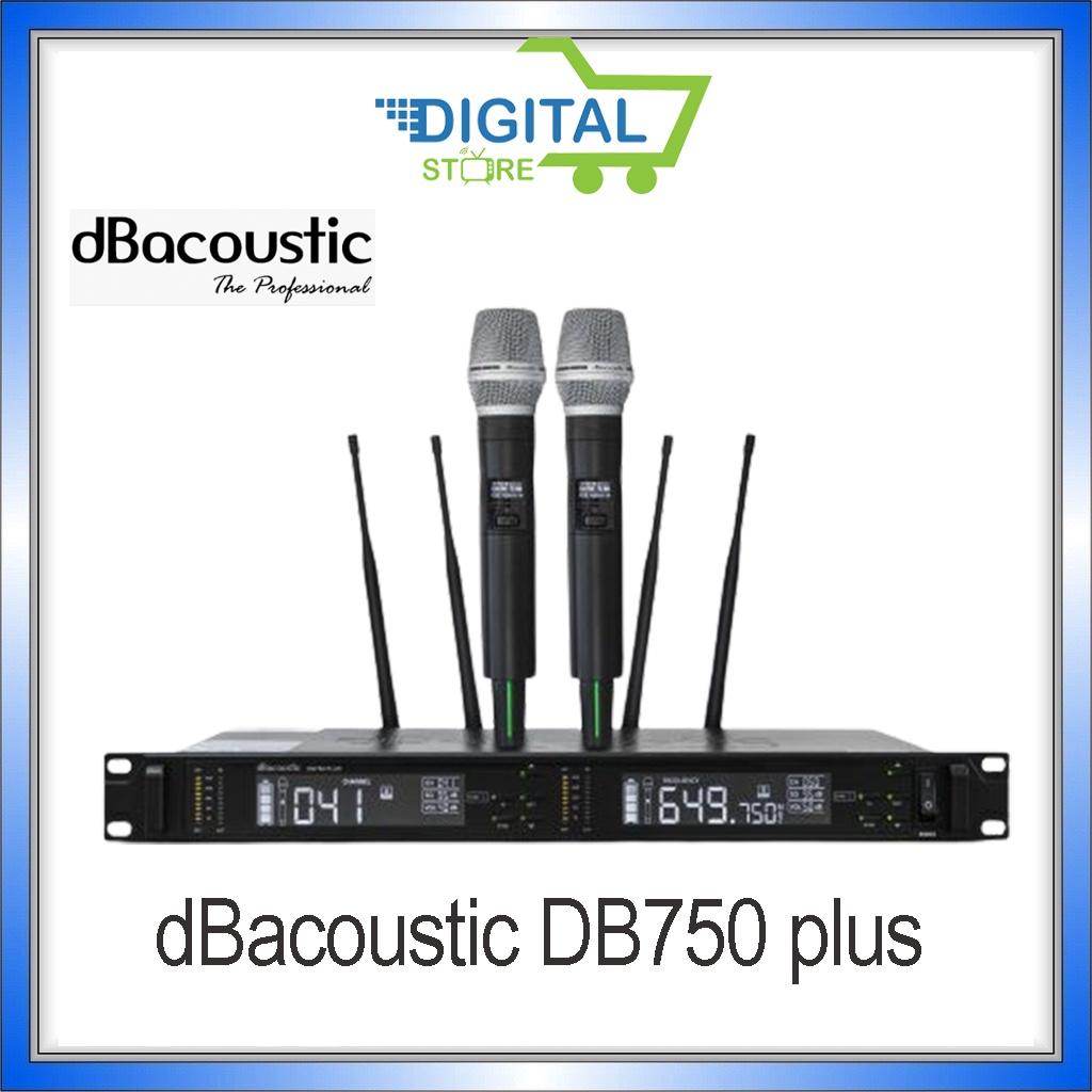Micro dBacoustic DB750 plus, Mic dB 750plus cao cấp chuyên cho show, sự kiện sóng tốt 100m, tặng pin dọck sạc 4, hàng chính hãng