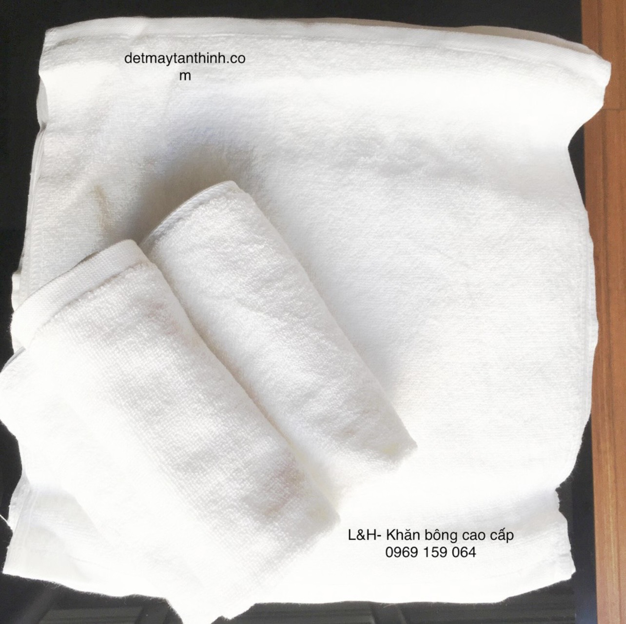 Khăn mặt trắng cotton, Khăn lau tay khách sạn, KT 25x25cm, nặng 30 gr