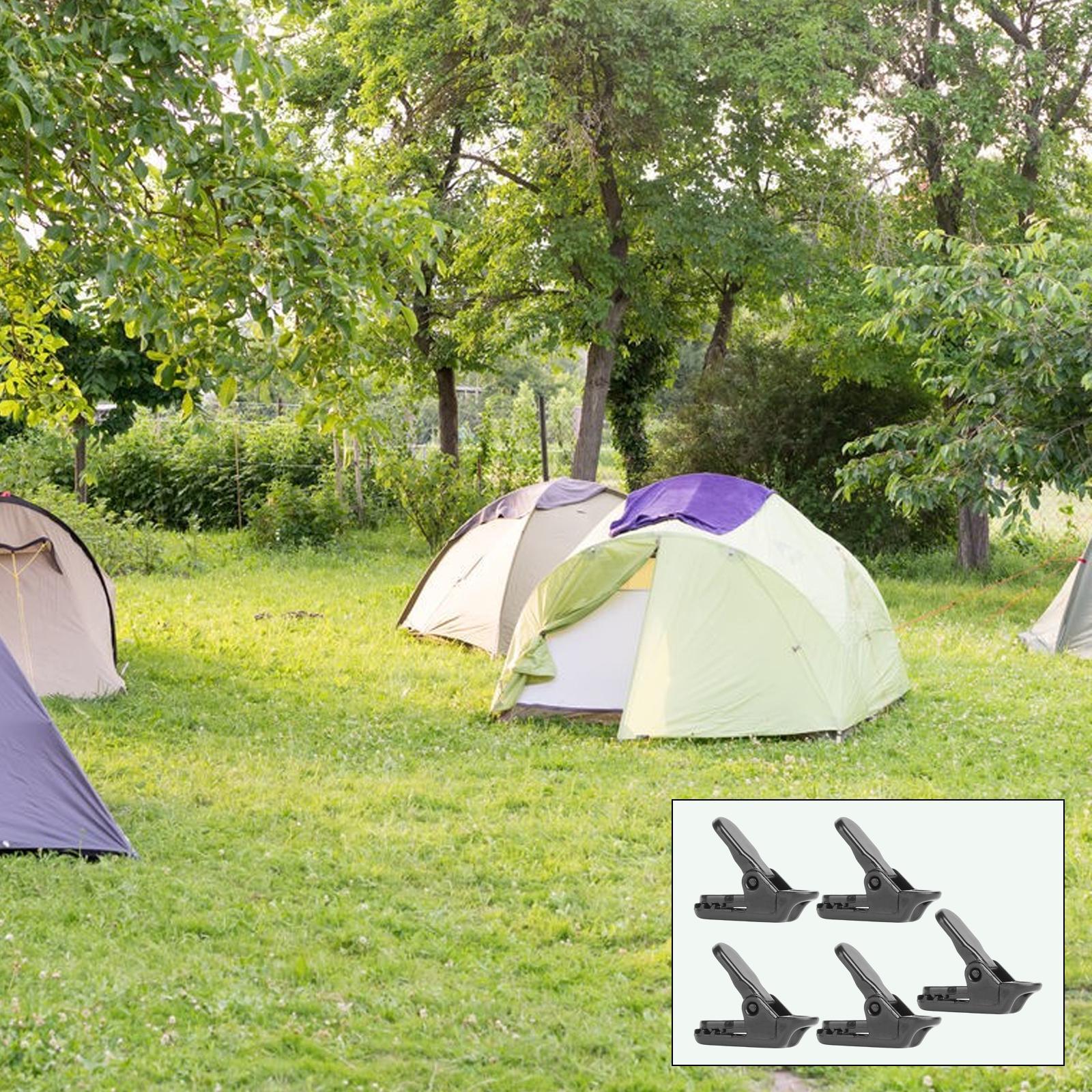 5x Camping Tent Clamps Tent Fastener Awning Canopy Buckle Lightweight Tarp Clip for Swimming Pool Covers Boat Cover Sunshades Tarpaulin