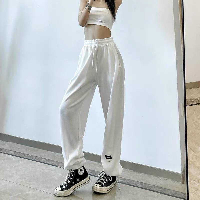 Quần thun nữ jogger chốt gấu quần baggy ulzzang dáng xuông phong cách Hàn Quốc