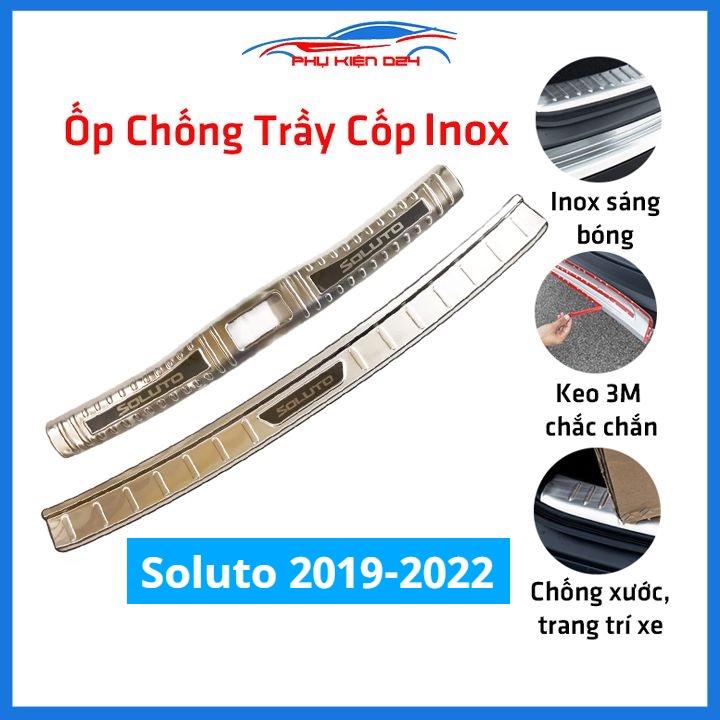 Ốp chống trầy cốp Soluto 2019-2020-2021-2022 inox sáng bóng bảo vệ xe chống va đập