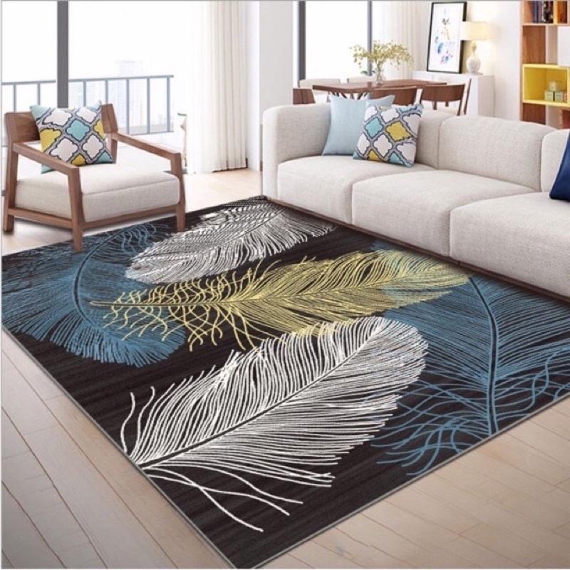 Thảm trải sàn Bali 5D mẫu đuôi công 1m6x2m3 và 2mx3m