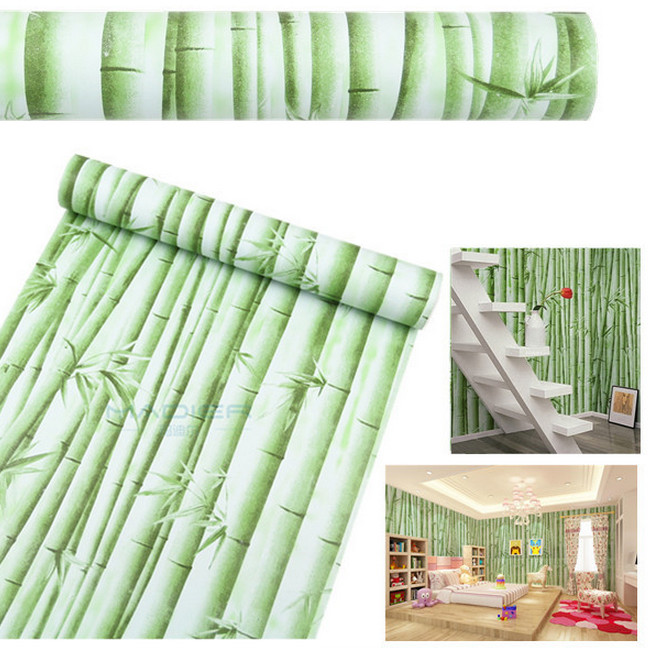 GIẤY DÁN TƯỜNG KHỔ 45CM X10M TRÚC XANH LỢT