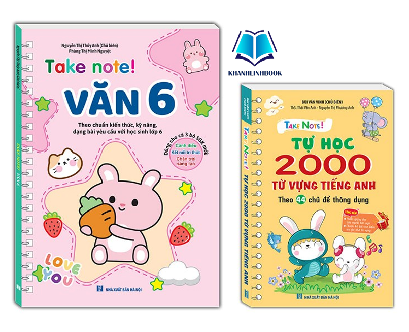 Sách - combo 2c TAKE NOTE! Văn 6 (không lò xo) và TAKE NOTE ! Tự học 2000 từ vựng tiếng anh (theo 44 chủ đề thông dụng)