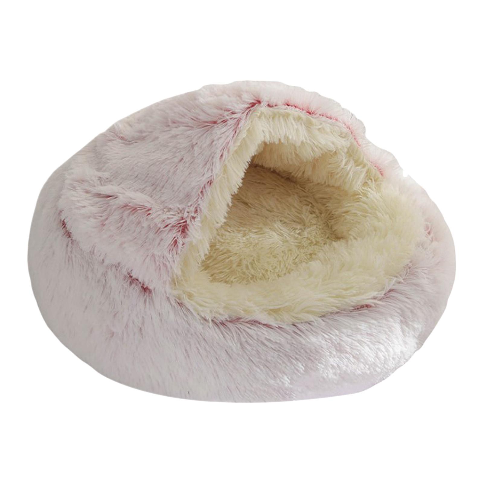 Pet Kennel Bed Round Nest Sleeping Pink 40cm