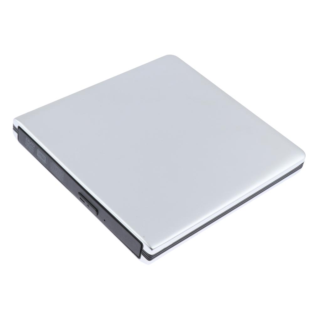 External DVD Drive USB 3.0 Slim Aluminum Portable CD DVD Optical Drive Burner Writer Player, Great for PC Computer