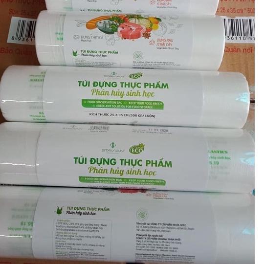 Cuộn 500G Túi Đựng Thực Phẩm Tự Hủy Sinh Học (2 Kích Cỡ)