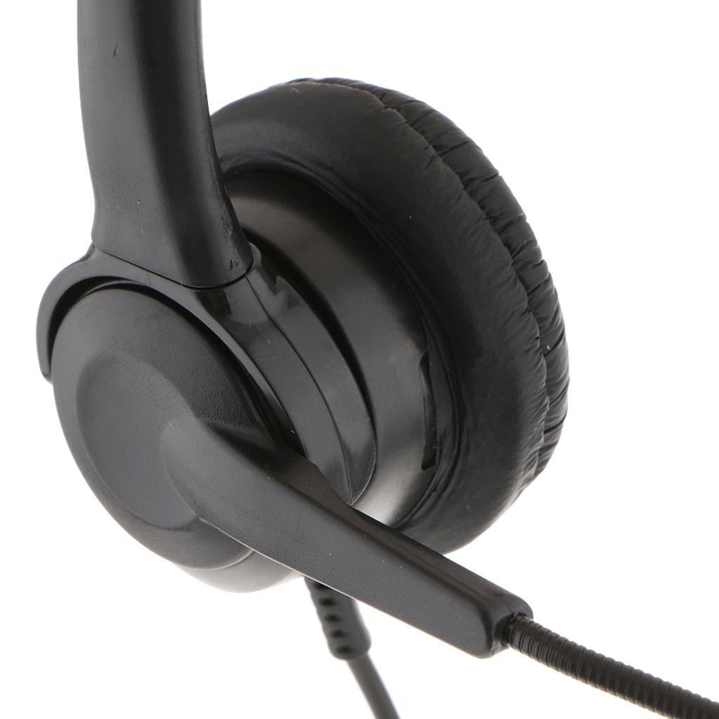 Mono Headset with 3.5mm Jack And Headphones with Noise Canceling Overhead