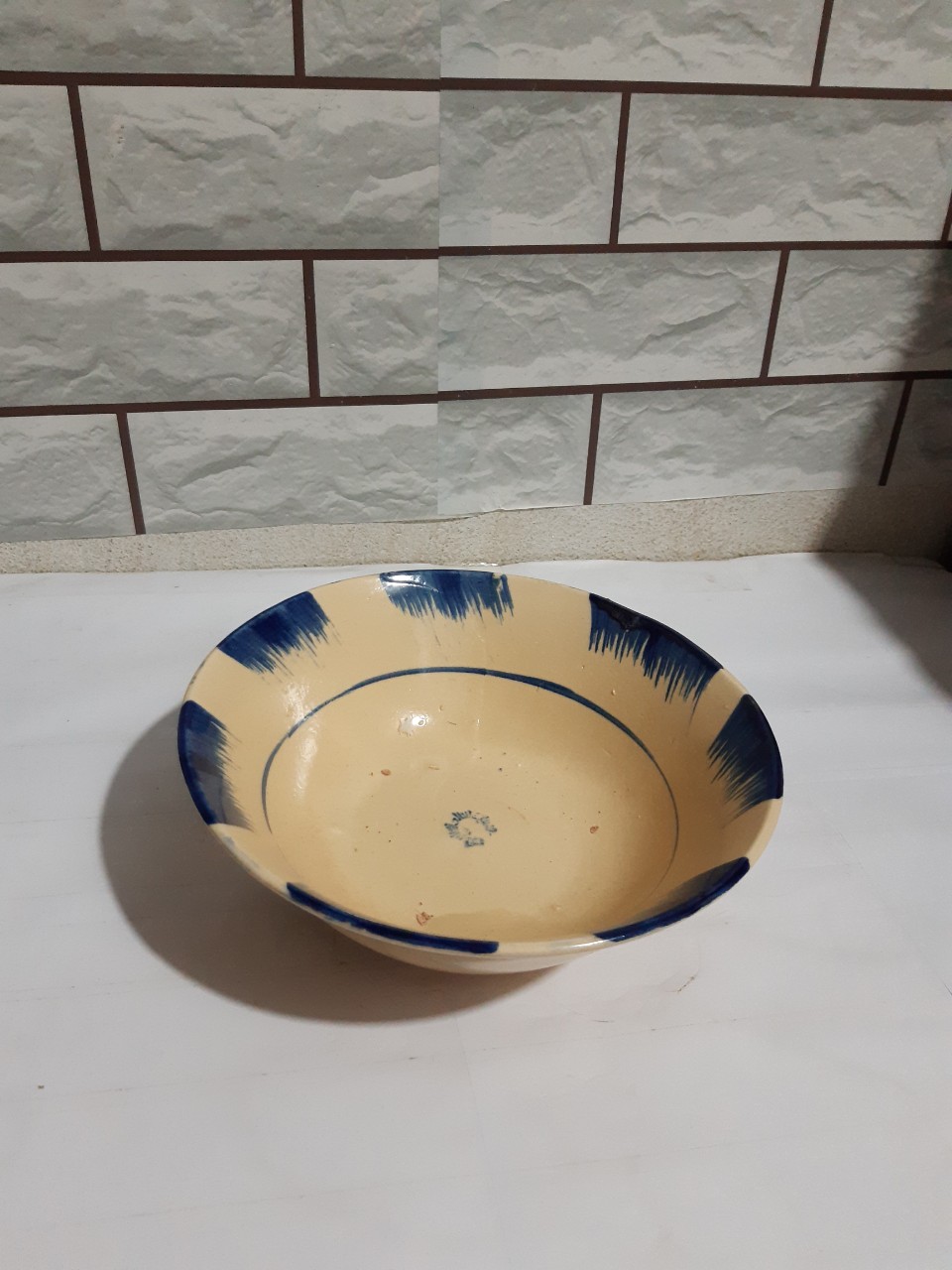 Tô tượng phết xanh lớn 20 x 7 cm