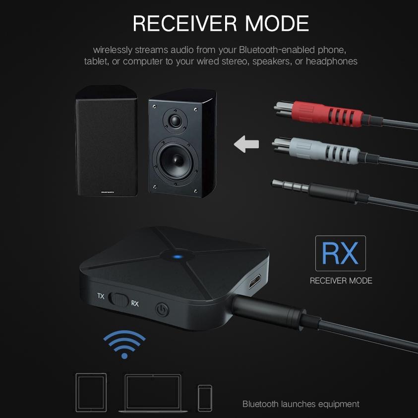 Bộ Thu Phát KEBIDUMEI Âm Thanh AUX Bluetooth4.2 3.5mm Không Dây 2 Trong 1