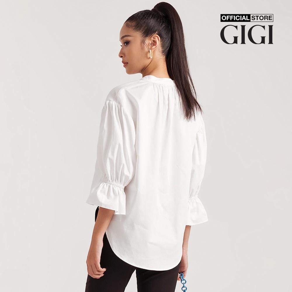 GIGI - Áo sơ mi nữ phom suông cổ trụ hiện đại G1107T221275