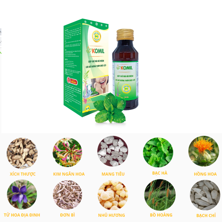 [Combo] Bộ sản phẩm trị hôi miệng Komil &amp; Komil detox (Trị tận gốc nguyên nhân gây hôi miệng)