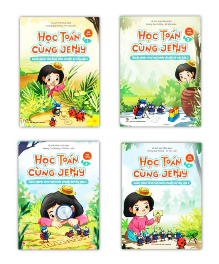 Sách - Combo 4 cuốn Học Toán Cùng Jenny - Sách Dành Cho Học Sinh Chuẩn Bị Vào Lớp 1 - Bộ Mở Rộng (PV)