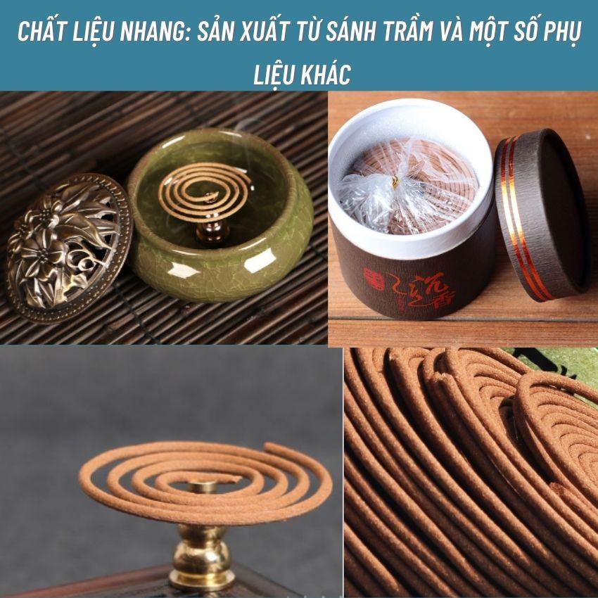 Hộp 48 khoanh Nhang trầm vòng hương thảo mộc thơm đặc biệt - Tặng Cắm nhang