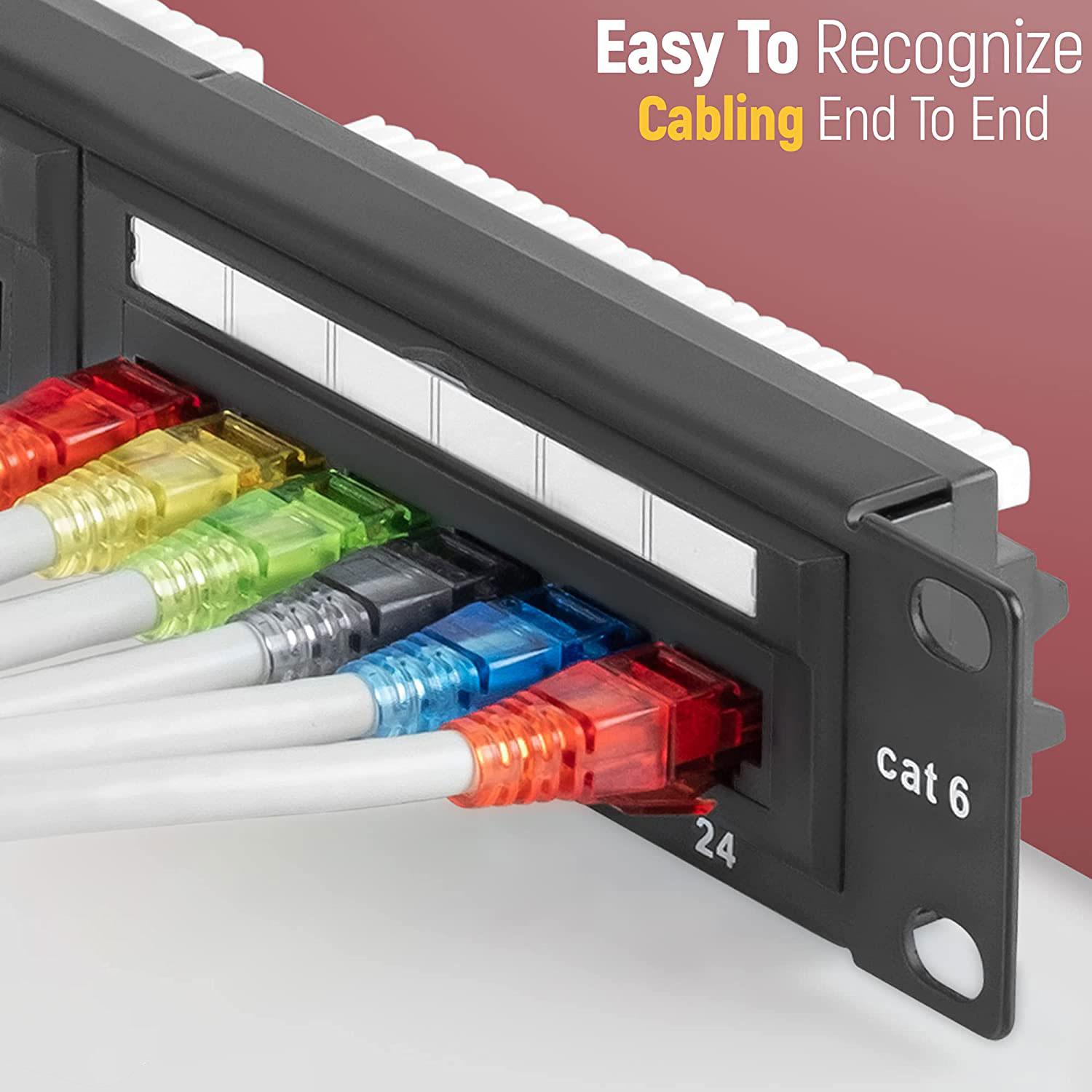 Zoerax 50pcs RJ45 Cat6 đi qua các đầu nối và giày cứu trợ biến dạng 50 %