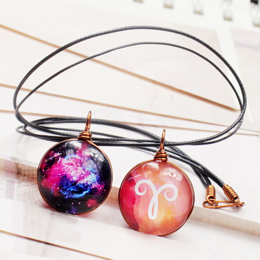 Dây chuyền 12 cung hoàng đạo Zodiac màu sắc tươi sáng 06647-DC006