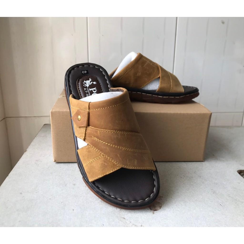 Dép da bò mẫu mới 2021 ms 034