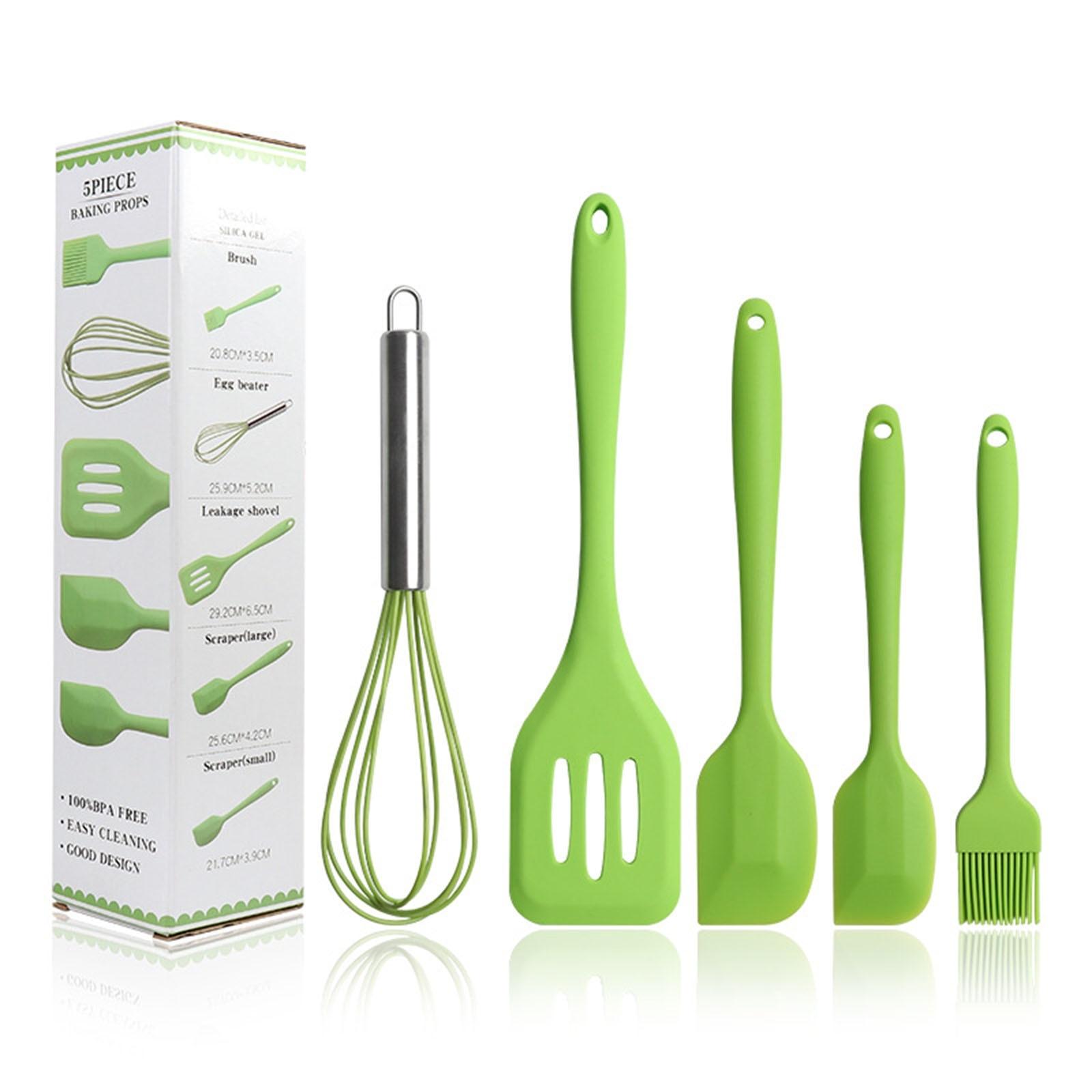 Bộ 5 Dụng Cụ Nấu Ăn Silicone Dụng Cụ Nấu Ăn Nấu Tiếp Liệu Dụng Cụ Nhà Bếp Silicone Dụng Cụ Nấu Ăn