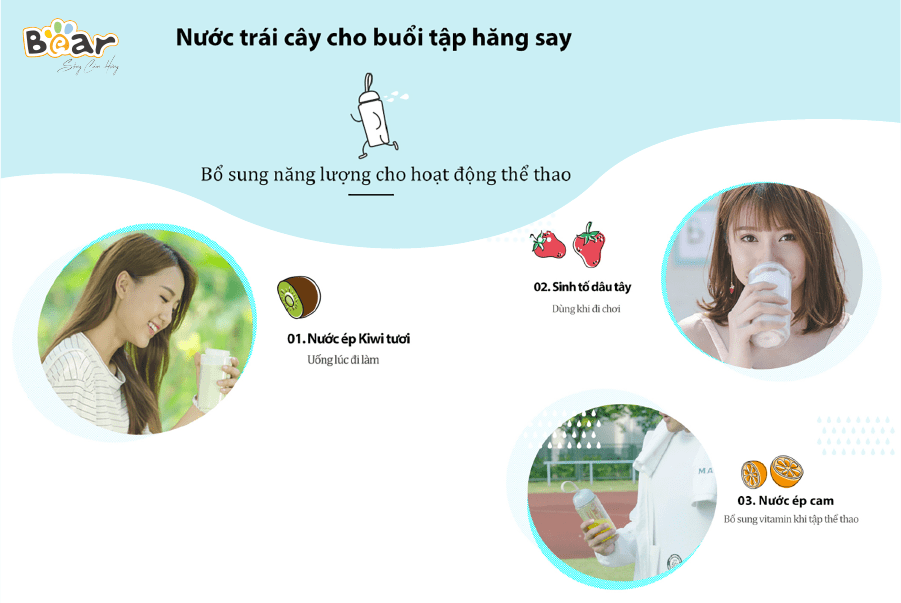 Máy Sinh Tố Cầm Tay BEAR LLJ-D04B1 - Hàng Chính Hãng