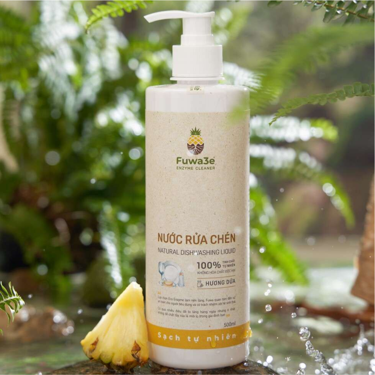 Nước rửa chén hữu cơ Fuwa3e chai 500ml