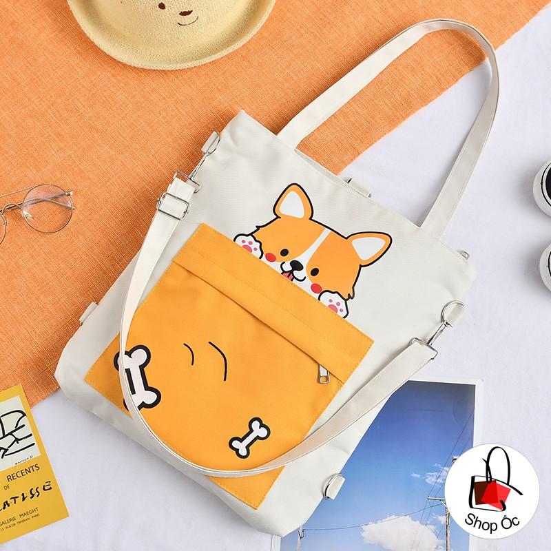 (HOT) Túi vải nữ chất vải canvas siêu bền trẻ trung E348