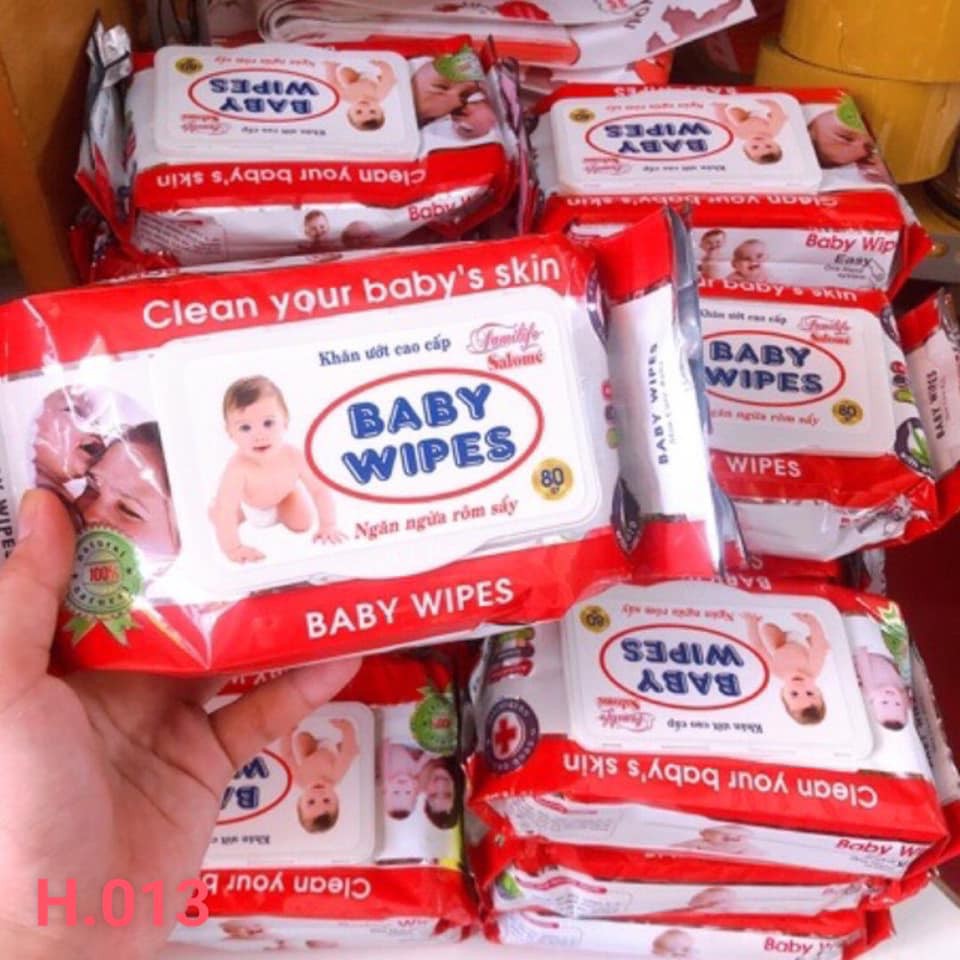 Combo 5 bịch khăn ướt Baby Wipes 80g cao cấp