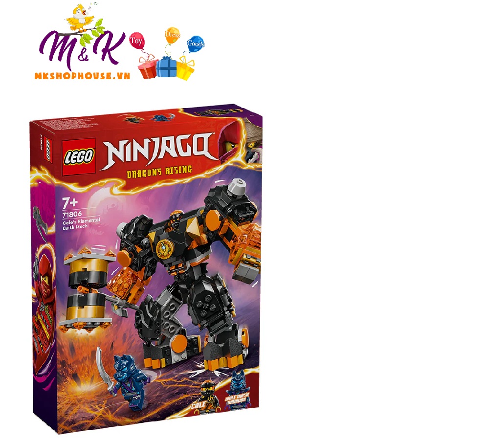 LEGO NINJAGO 71806 Đồ chơi lắp ráp Chiến giáp của Cole (235 chi tiết)