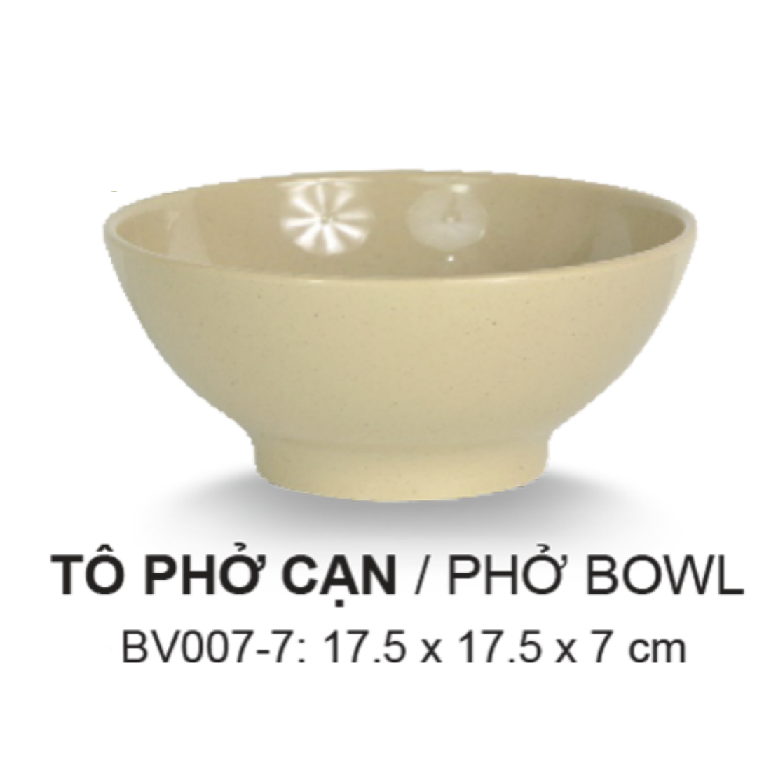 Bát Ăn Mì, Phở, Bún Nâu Đá Nhựa Melamine Cao Cấp Dùng Trong Nhà Hàng, Quán Ăn