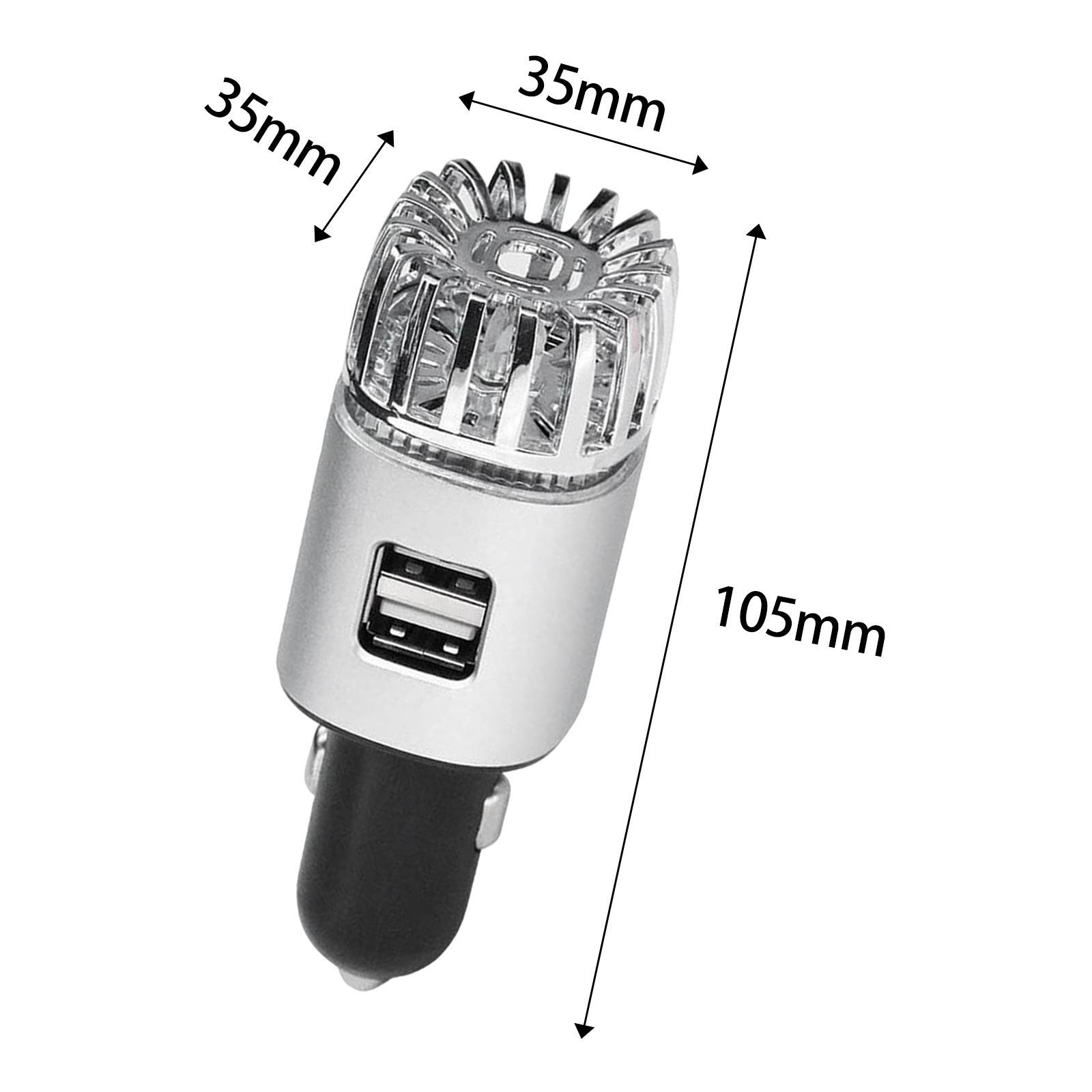 2 in 1 Car Air Purifier with Dual USB Charging Ports 12V Air