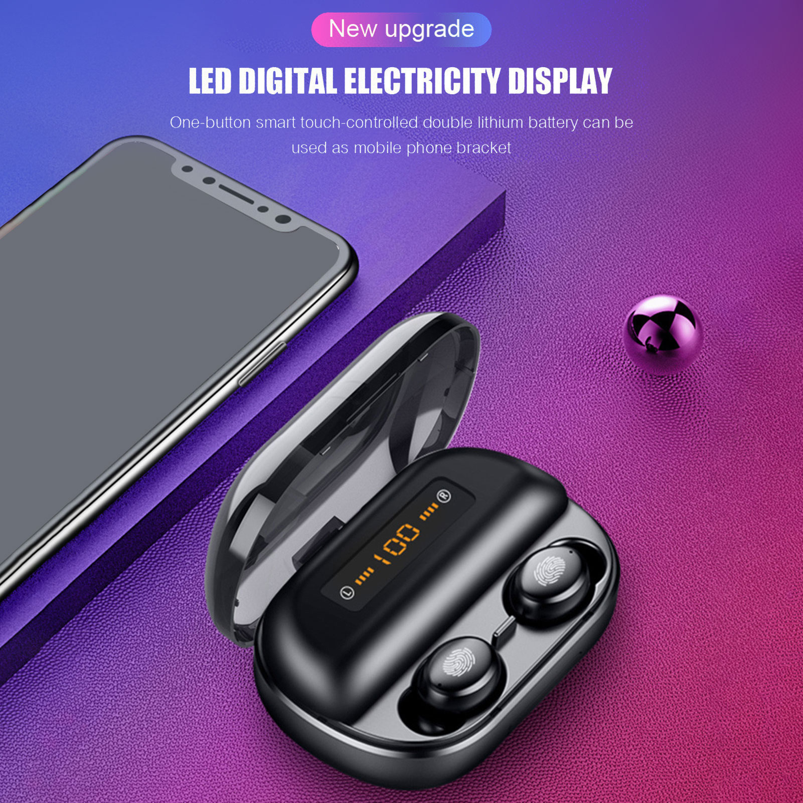 Tai Nghe Thông Minh V11 BT5.0 Giảm Tiếng Ồn Cuộc Gọi Rõ Ràng Không Thấm Nước Với Hộp Sạc Kỹ Thuật Số