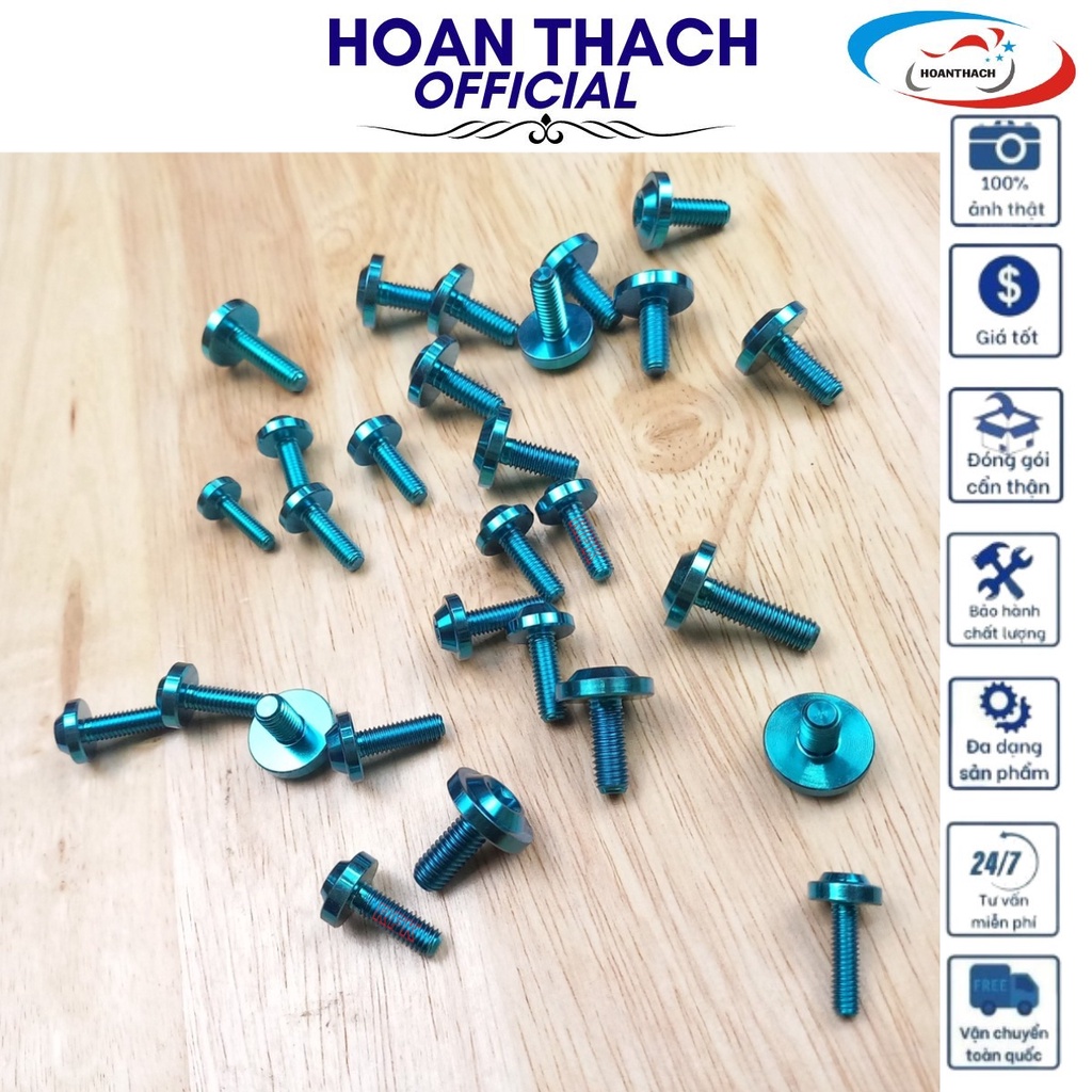 Bộ Ốc Áo Titan Xanh Lục bảo dùng cho xe Winner X ( 28 con ) HOANTHACH SP017485