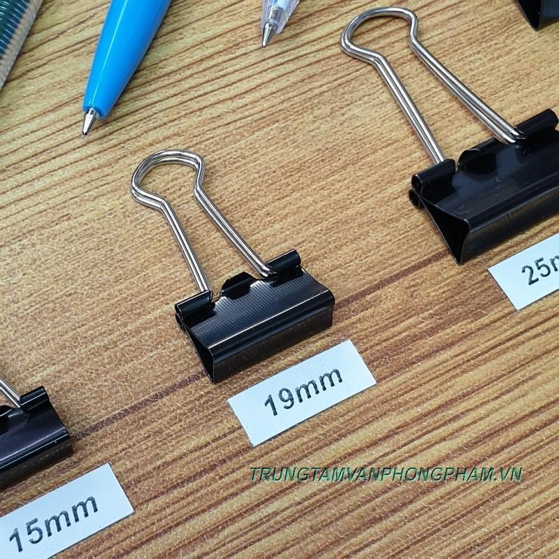 Kẹp bướm đen 15mm 19mm 25mm 32mm 41mm 51mm kẹp giấy Binder Clips - Double Clip