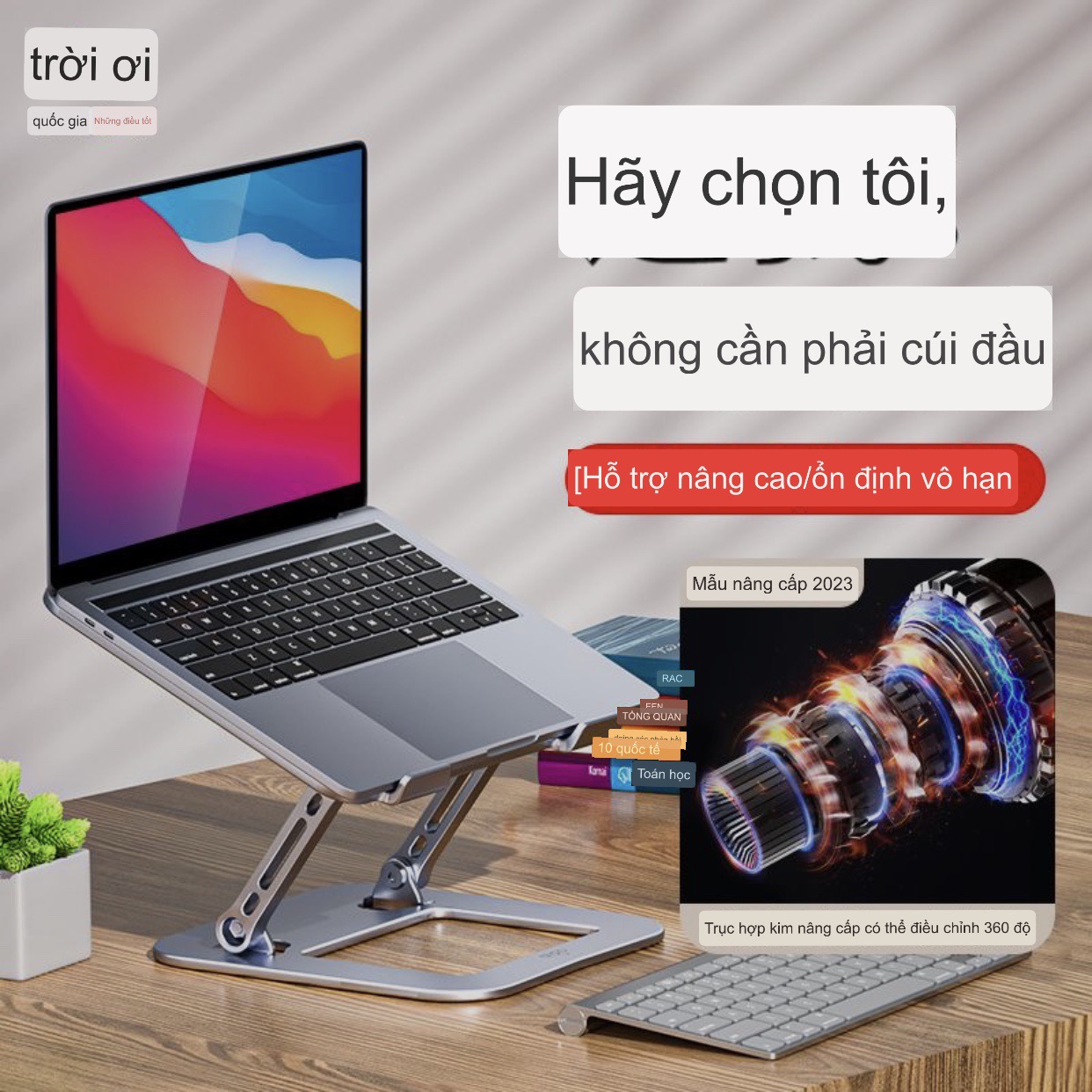 Giá đỡ Laptop , Máy Tính  NP-T4 Hợp Kim Nhôm Cao Cấp - Hàng chính hãng