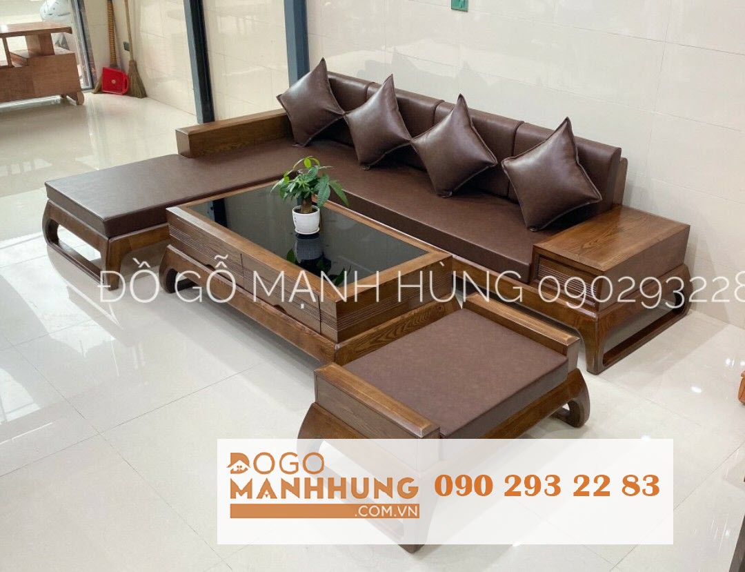 Bộ bàn ghế sofa gỗ mẫu hiện đại M01