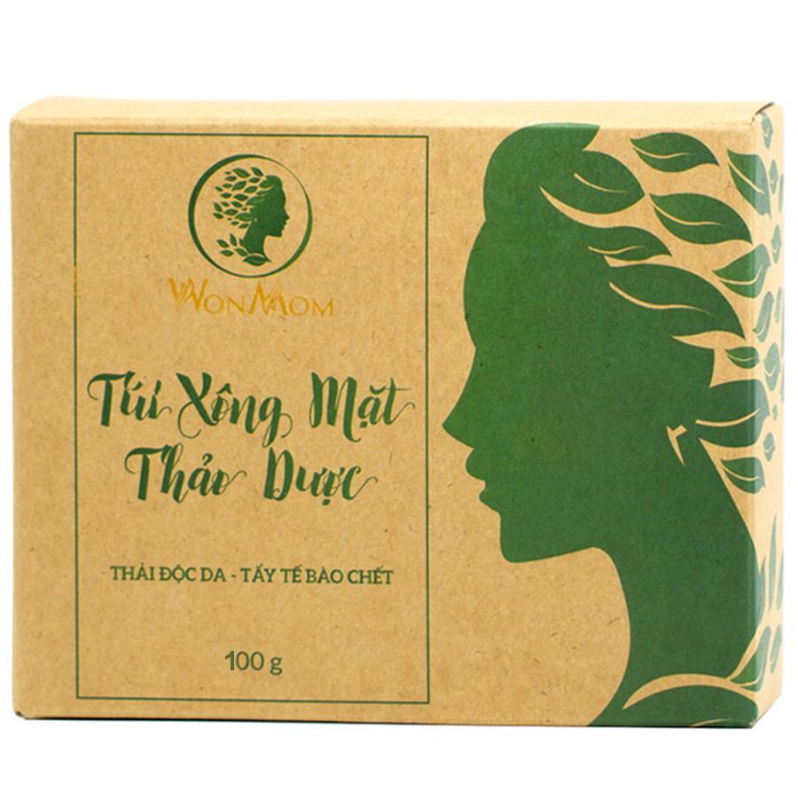 Túi xông mặt thảo dược sạch mụn, căng bóng da Wonmom