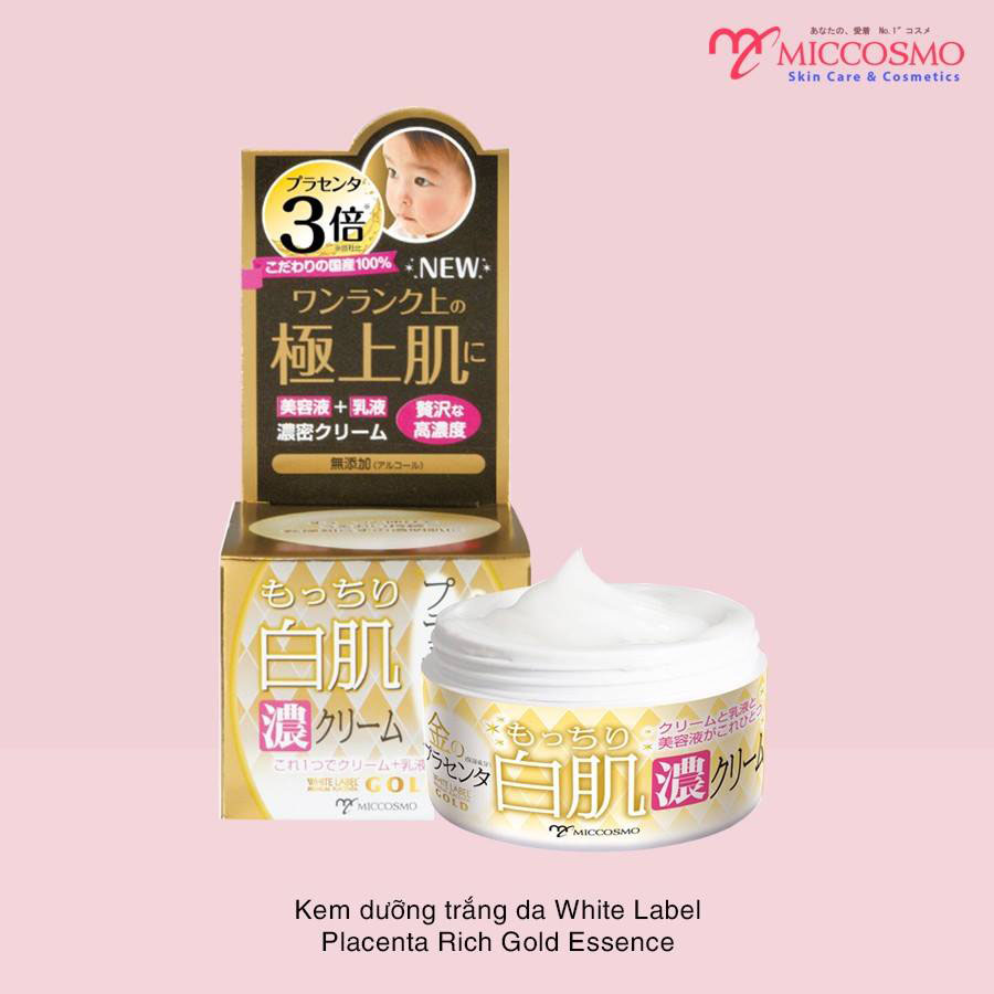 Kem Dưỡng Trắng, Chống Lão Hóa Từ Nhau Thai Và Collagen Từ Nhật Bản White Label Premium Placenta Rich Gold Cream Hũ 60gr