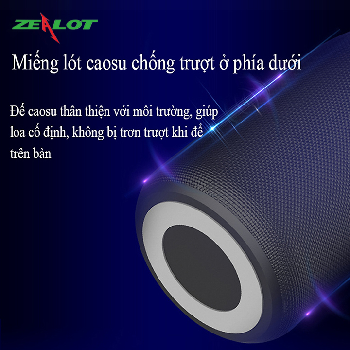 Loa bluetooth Zealot tặng kèm móc khóa chữ 5 Tech nghe nhạc không dây âm thanh siêu trầm hàng chính hãng kết nối ổn định, bluetooth 5.0 dùng cho điện thoại, laptop, PC...
