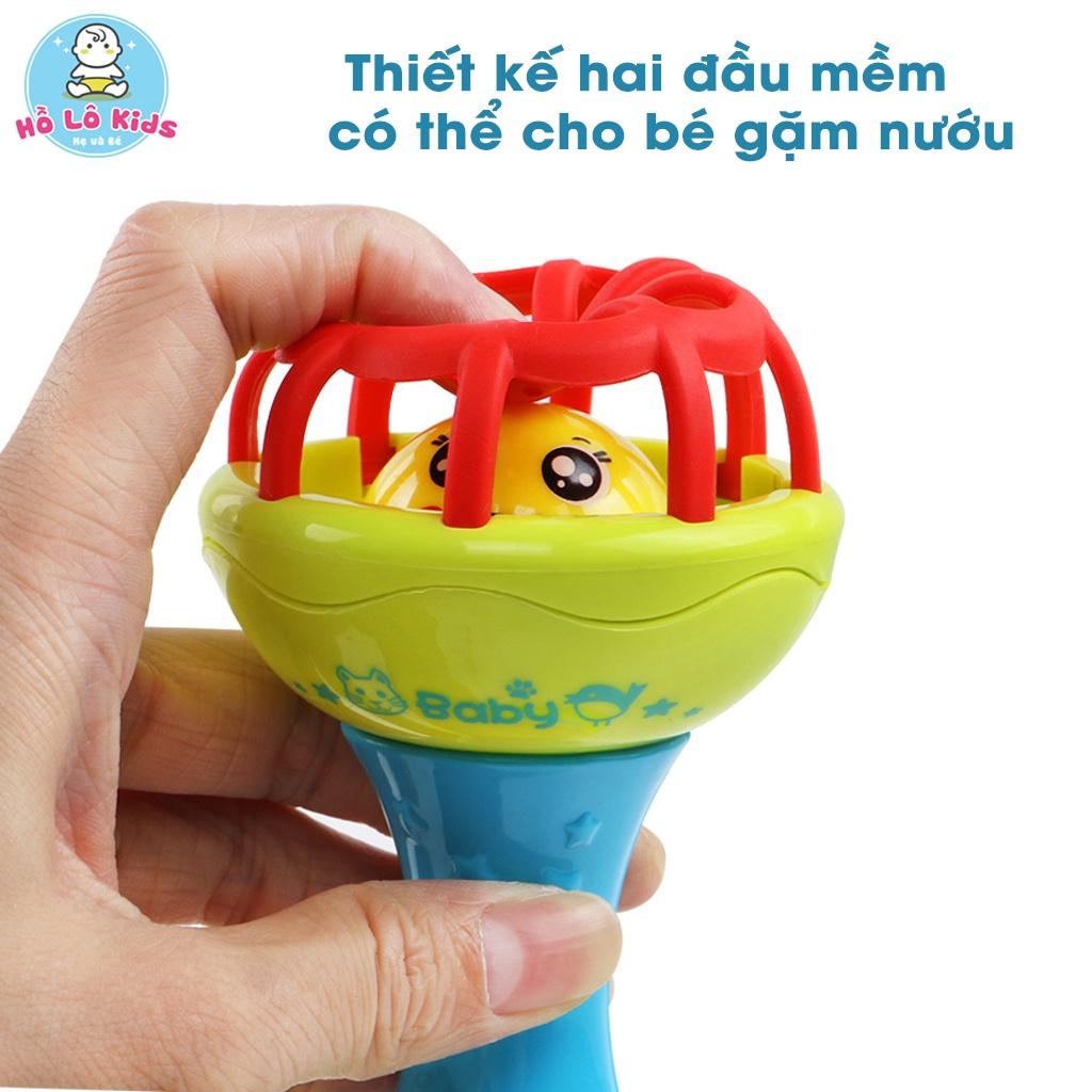 Combo bóng và chùy 2 đầu đồ chơi lục lạc xúc xắc cho bé Hồ Lô Kids