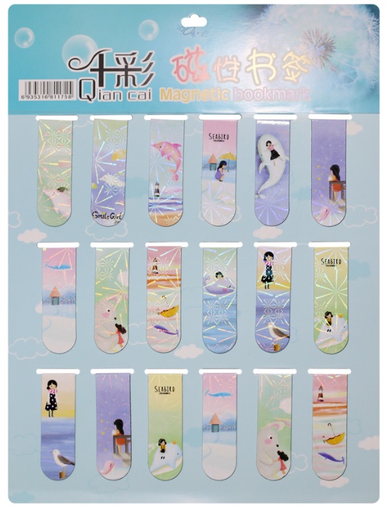 Combo 18 Bookmark Nam Châm Đánh Dấu Sách - Cá Voi (Mẫu Ngẫu Nhiên)