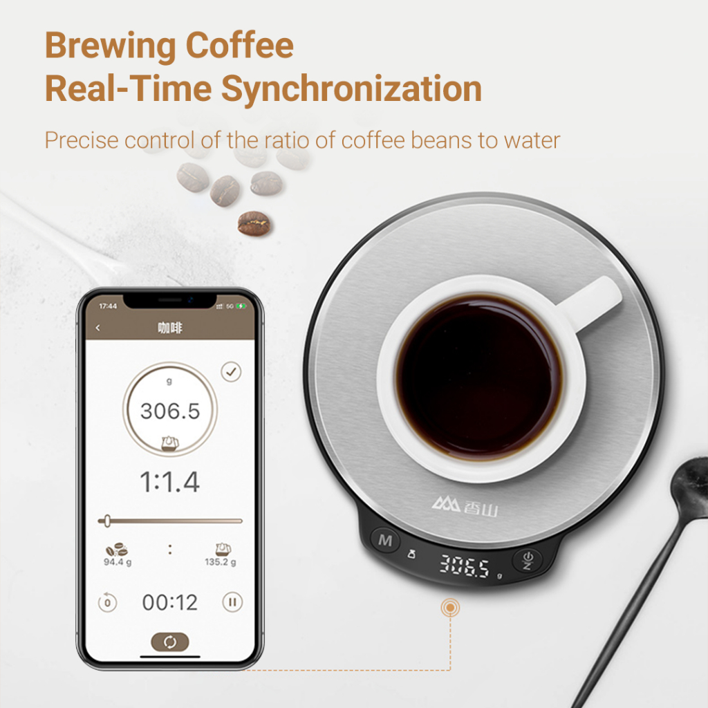 Xiaomi youpin Cân Điện Tử Cảm Ứng bluetooth Thông Minh 5kg 0.1g Độ Chính Xác Cao