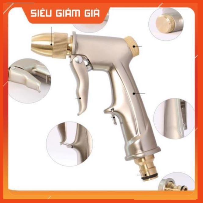 Bộ dây vòi xịt nước rửa xe,tưới cây .tăng áp 3 lần,loại 3m,5m 206701-1đầu đồng,cút đồng,nối đồng+ tặng móc khoá