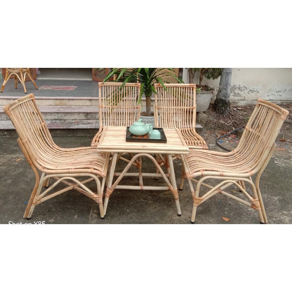 Bàn Bằng mây Hình chữ nhật, Bàn cà phê, kệ cho đầu giường, Bàn cho ban công